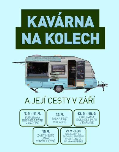 Kavárna na kolech a její cesty v září