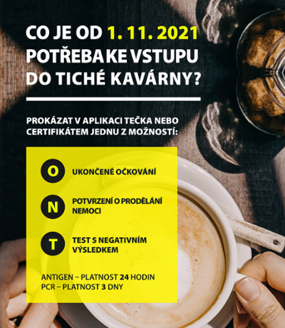 Co je od 1. 11. potřeba ke vstupu do Tiché kavárny?